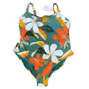 knix Classic one piece Swimsuit Size XXXL+ Rainforest